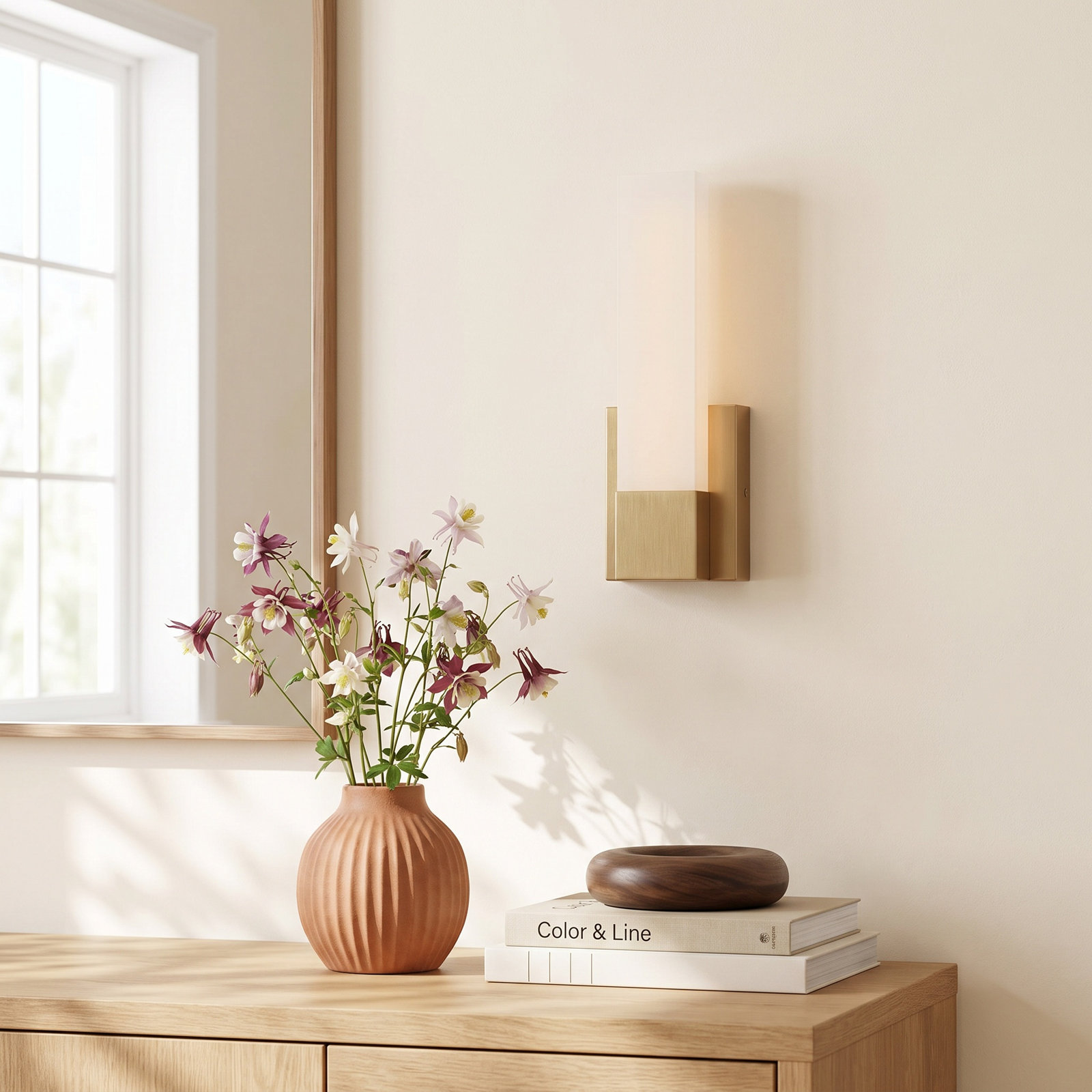Rosamond Single Light Wallchiere, Gold