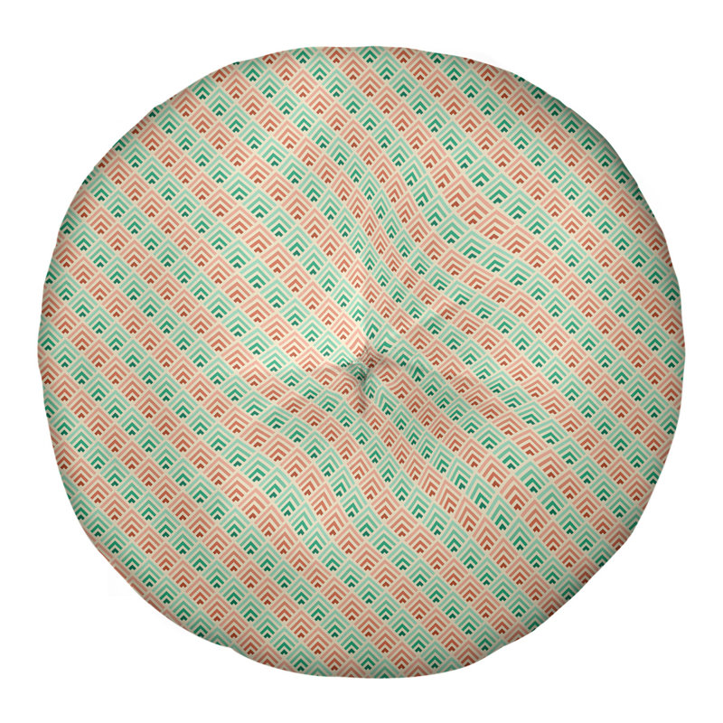 Coussin Katelyn Elizabeth, 26 po x 26 po, Vert / Orange
