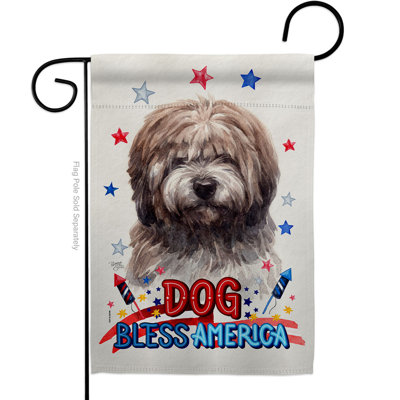 Drapeau de jardin patriotique en polyester 18 x 13 po à 2 côtés