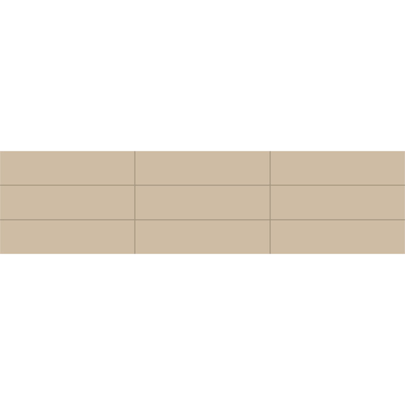 Color Wheel Linear 4" x 16" Ceramic Wall Tile (30 PC per Carton) (13.20 SQFT per Carton), Matte Urban Putty