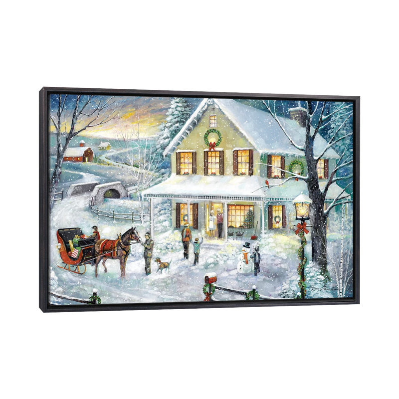 «Christmas visite» par Ruane Manning - reproduction d'art, H 32 po x l 48 po x P 1,5 po, Aucun mat