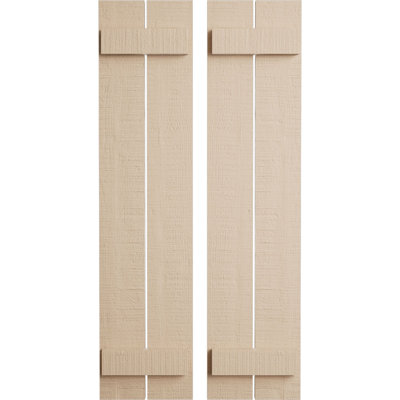 Rustic Two Board Spaced Board-n-Batten Faux Wood Shutters (Per Pair)