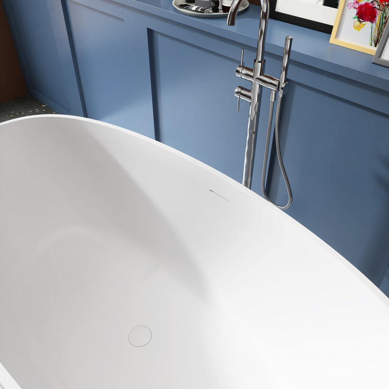 Baignoire de trempage autoportante à surface solide de 61 pouces
