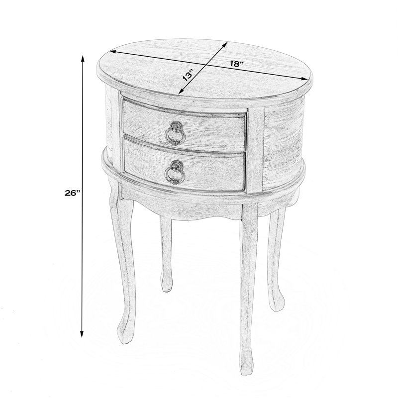 Whitley Oval Side Table, Plantation Cherry