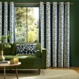 Orla Kiely Sycamore Stripe Blue Curtains