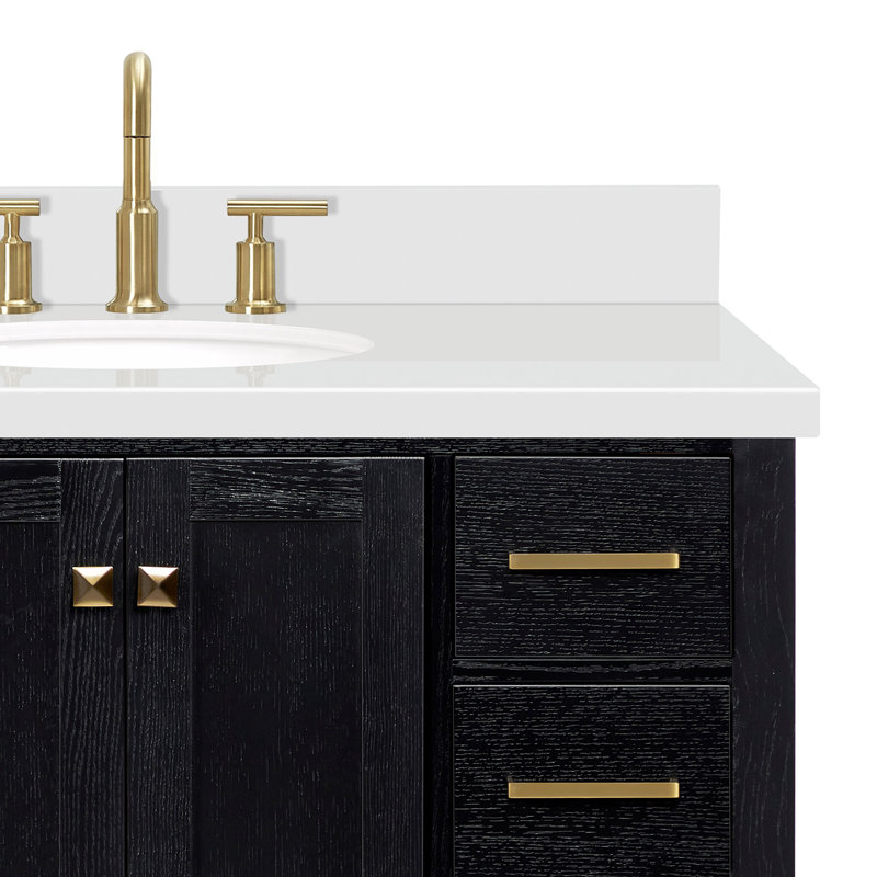 Ensemble de meuble-lavabo simple 49 po Amariani, Vert rétro, Oval
