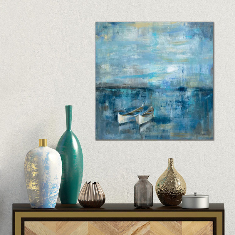 Two Boats by Silvia Vassileva - Gallery-Wrapped Canvas Giclée on Canvas, Wrapped Canvas, 45.72 cm H x 45.72 cm W x 1.91 cm D