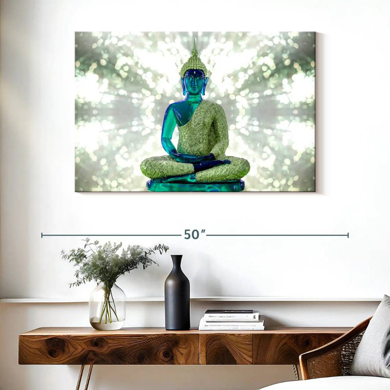 Leisha Emerald Buddha, 26" H x 39" W