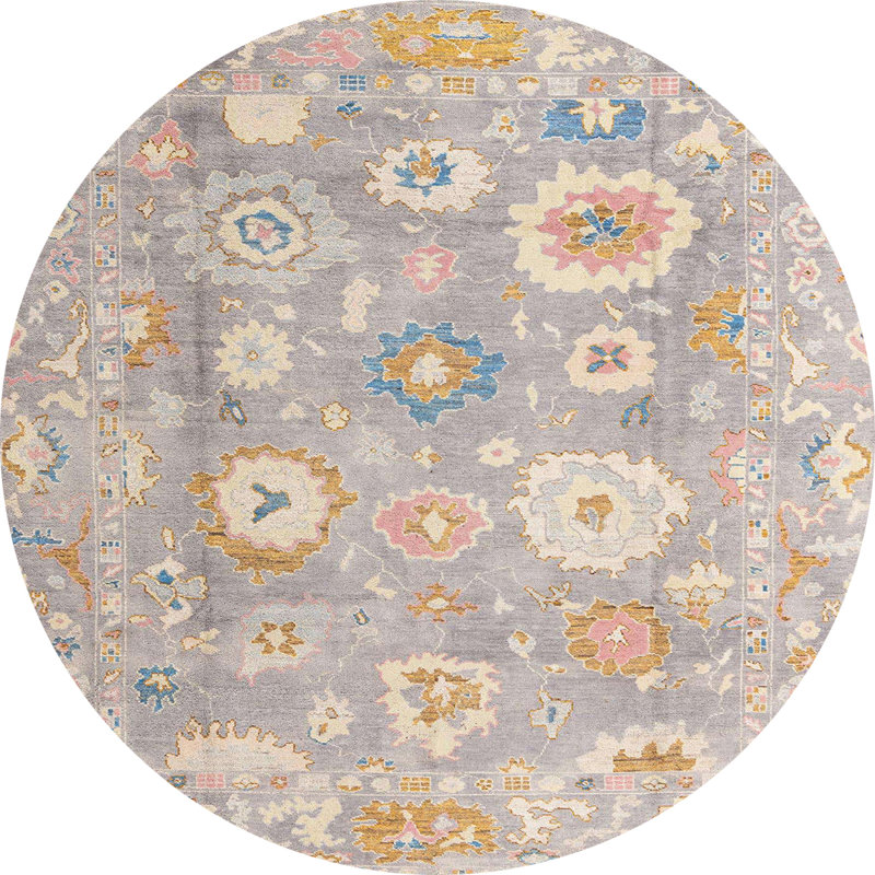 Tapis abstrait moderne 4324, Rond 8 pi