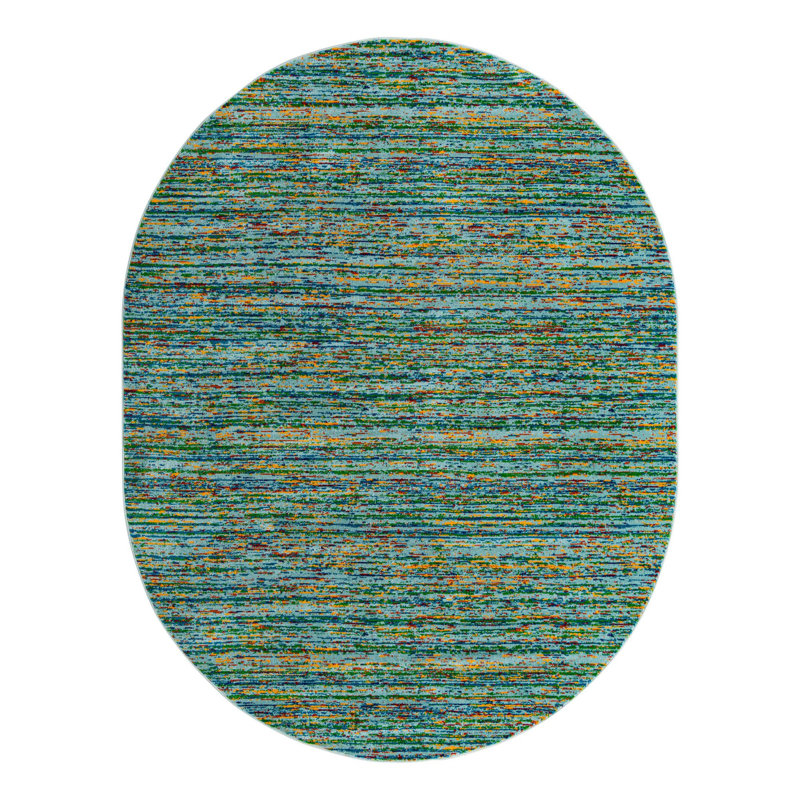 Malaija Abstract Indoor Rug, Oval 7'10" x 10'