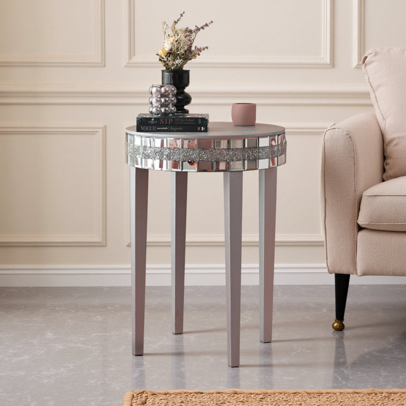 Table de petit-déjeuner à miroir Artisanal, Gris