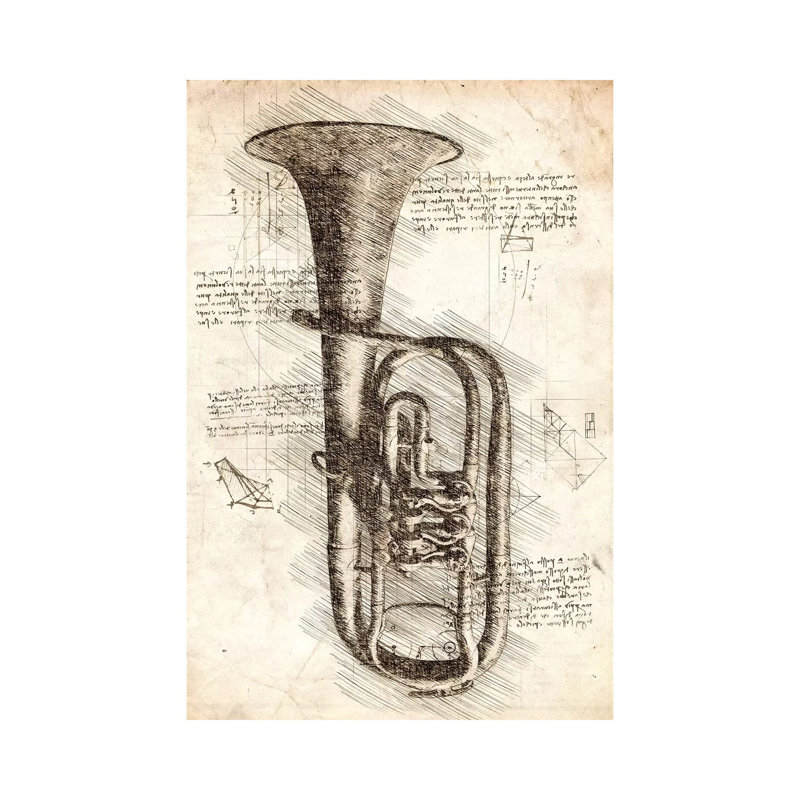Old Trumpet by Cornel Vlad - Wrapped Canvas Gallery-Wrapped Canvas Giclée, 66.04 cm H x 45.72 cm W