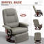 Fauteuil inclinable manuel en similicuir, bois-1144090376