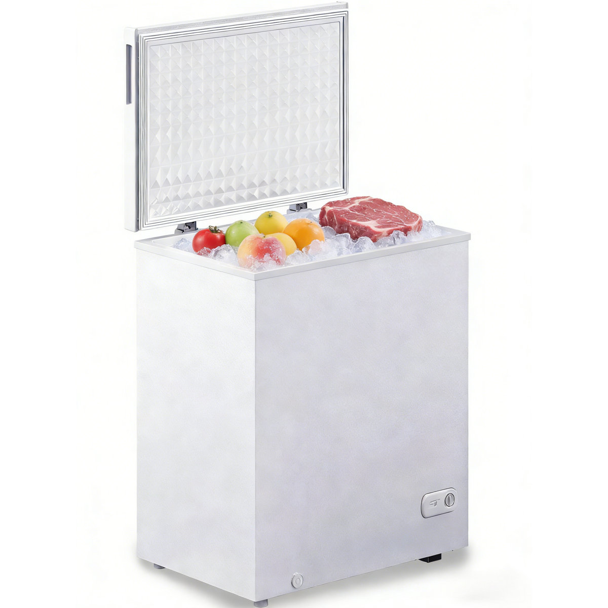 7.0 Cu.Ft. Compact Chest Freezer Low Noise Energy Saving Manual DefrostDeep Freezer with Hinged DoorWhite | Fridge.com