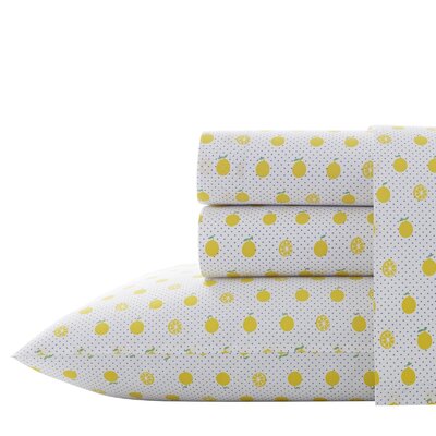 Lemons 200 Thread Count Geometric 100% Cotton Percale Sheet Set -  Poppy & Fritz, USHSA01051081