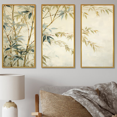 Minimalism Bamboo - Bamboo Wall Art Print Set
