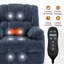 Fauteuil inclinable électrique à deux moteurs avec position infinie et massage à chaleur jusqu'à 350 lb avec télécommande électrique, moyenne ferme et robuste, bleu