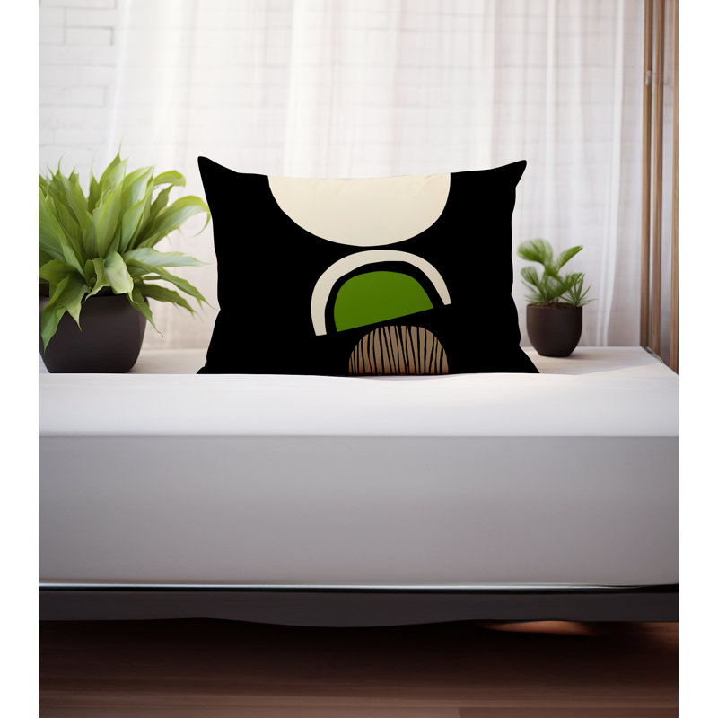 Housse et insert de coussin rectangulaire intérieur / extérieur en polyester / mélange de polyester Chamu, Chartreuse