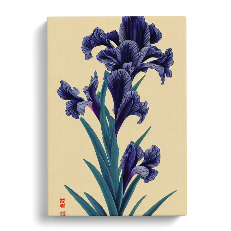 Zylstra Iris Flower Japanese - Wrapped Canvas, 76cm H x 50cm W x 3cm D