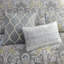 6 Piece Cotton Comforter For King - Grey With Fine Details In Bedding