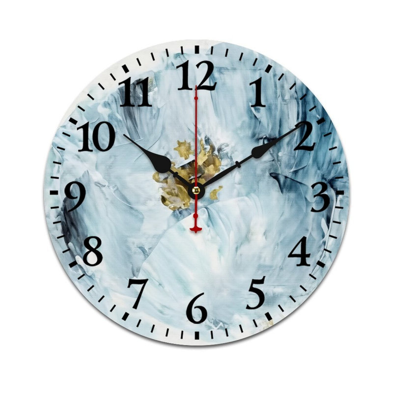 Horloge murale ronde classique 12 "x 12", pour chambre à coucher