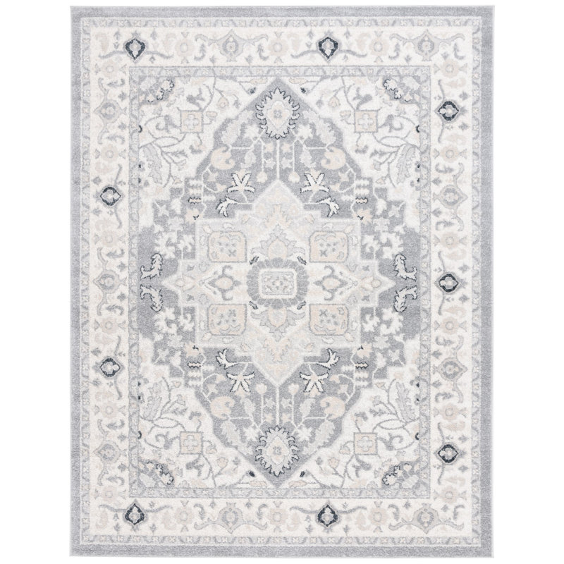 Lowrey Gray/Ivory Rug, Rectangle 8' x 10'