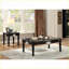Table basse noire classique avec pieds tournés et amp; Plateau en bois festonné - Durable pour le salon