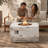 Terrafab Composite Faux Wood Fire Pit Coffee Table