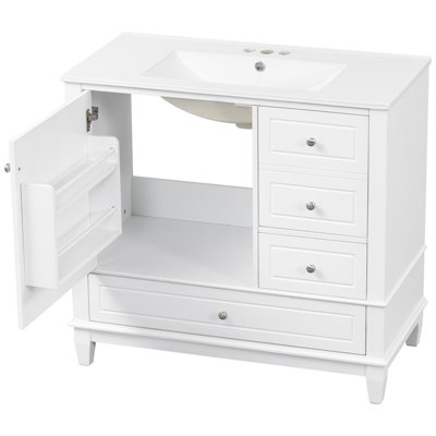 36" Bathroom Vanity with Sink and Versatile Storage