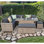 Barcelona Wicker - Person Garden Lounge Set with Cushions