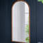 Cadre de miroir antique rose sculpté à la main 30 po x 65 po, grand miroir mural arqué pour le salon, la salle de bain et le vestibule-2027101908
