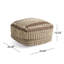 Grand pouf en laine et coton