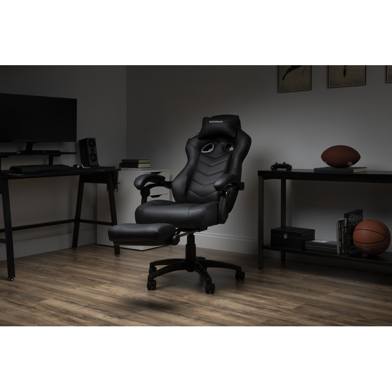 RESPAWN 110 Pro Gaming Chair - Gaming Chair with Footrest, Reclining Gaming Chair, Video Gaming Computer Desk Chair, Adjustable Desk Chair, Gaming Chairs For Adults With Headrest Pillow