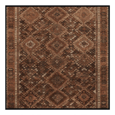 Machine Washable Persian Brown Area Rug