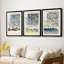 ABSTRACT Series DLxxvii - Impression encadrée sur mesure de qualité supérieure - 3 pièces-963240091-963240090