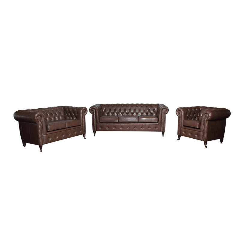 Batch Faux Leather Chesterfield Chair