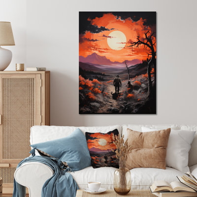 Western Rugged Sunset I - impressions d'art mural en métal occidental