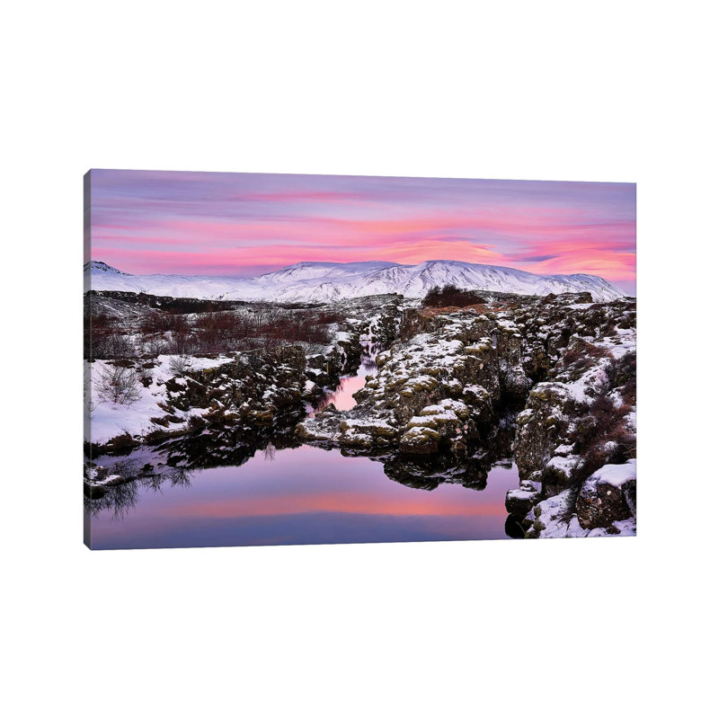 Flosagja Fissure, Thingvellir National Park, Iceland by Panoramic Images - Wrapped Canvas Gallery-Wrapped Canvas Giclée