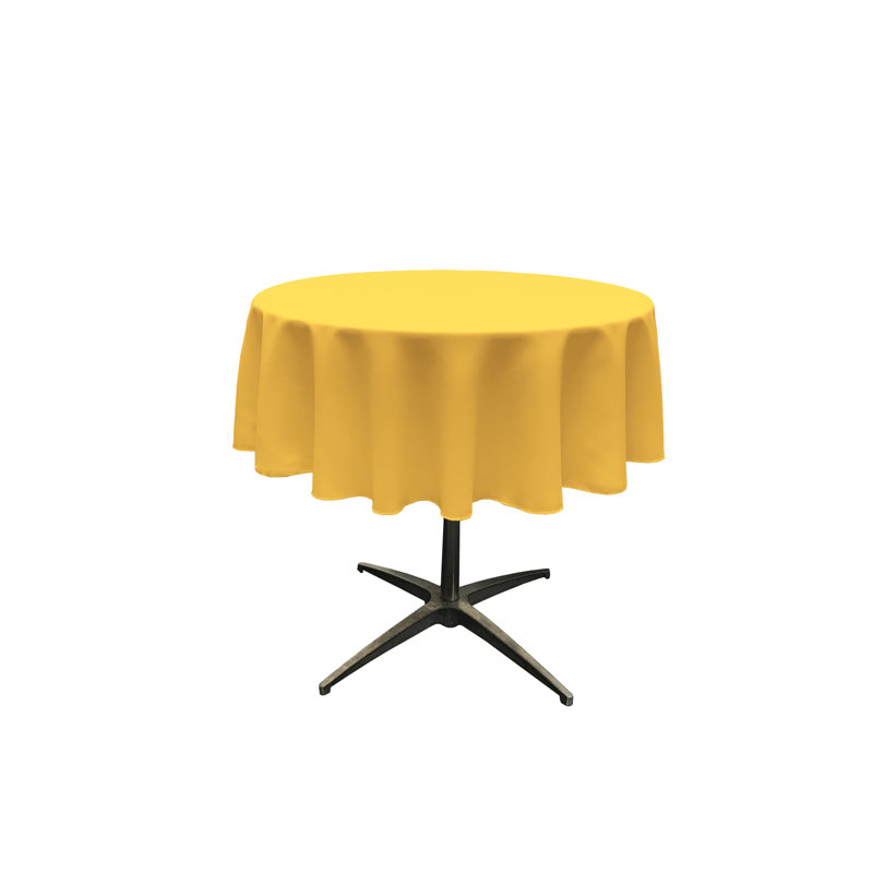 Nappe ronde de couleur unie Fisher, Rond de 58 po, Jaune foncé