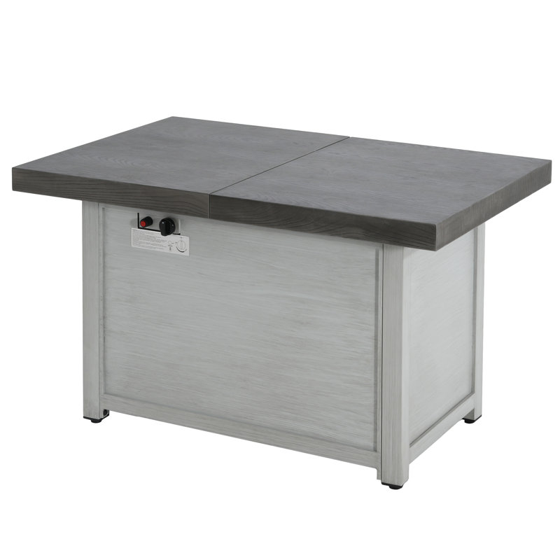 Table de foyer d'extérieur extensible en aluminium Chimkasi 50 000 BTU