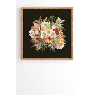 Impression d’art graphique sur bois encadrée, « Damaris Night » par Iveta Abolina