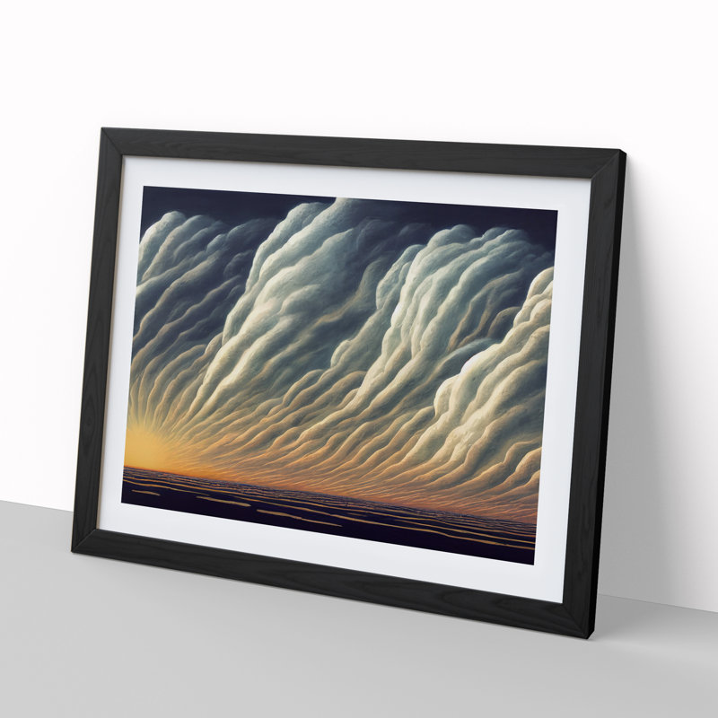 Stormy Cloud View Vol.2 - Framed Print, Black Framed, 46cm H x 64cm W x 2cm D