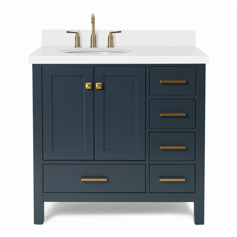 Ensemble de meuble-lavabo simple 37 po Cambridge, Bleu minuit