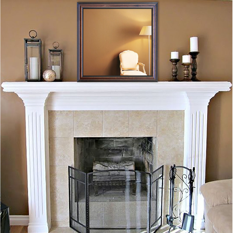 Ukiah Solid Wood Flat Wall Mirror, 20.5" H x 20.5" W