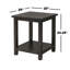 Table de bout en bois rustique avec tablette inférieure fonctionnelle