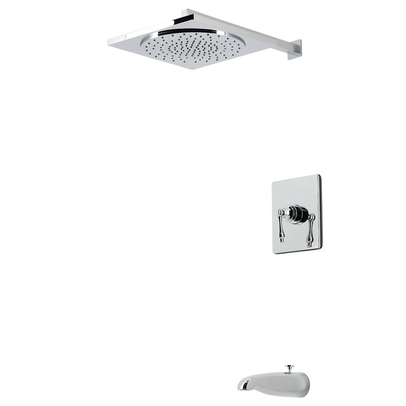 Robinet de baignoire et douche à pression équilibrée Kingston, Polished Chrome