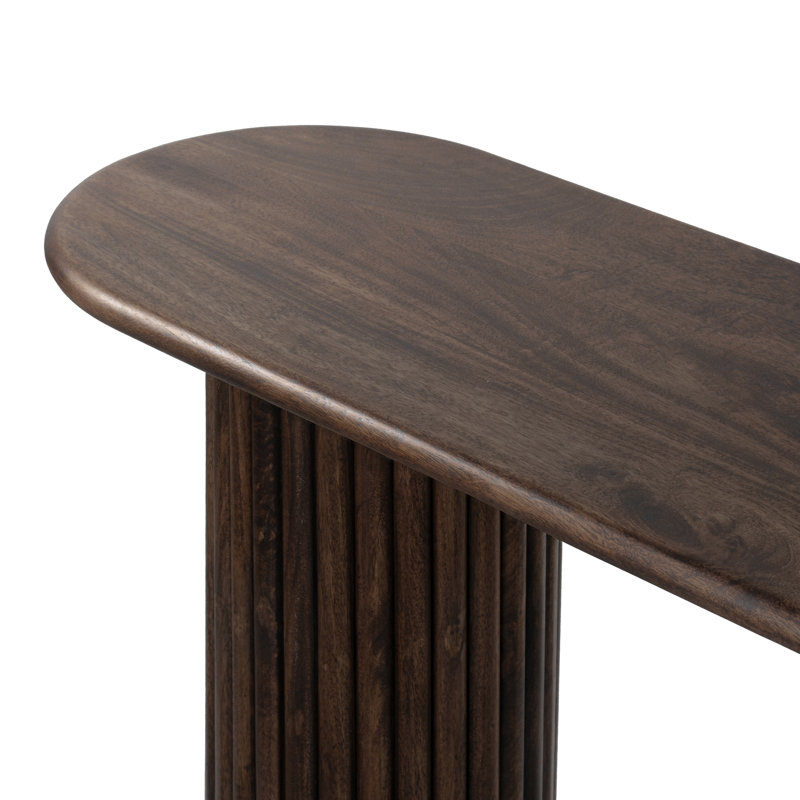 Auren Solid Wood Fluted Console Table