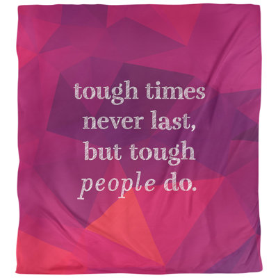 Housse de couette simple Tough Times Quote