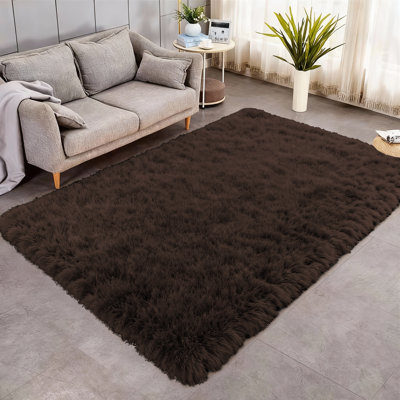 Solid Colour Shag Area Rug