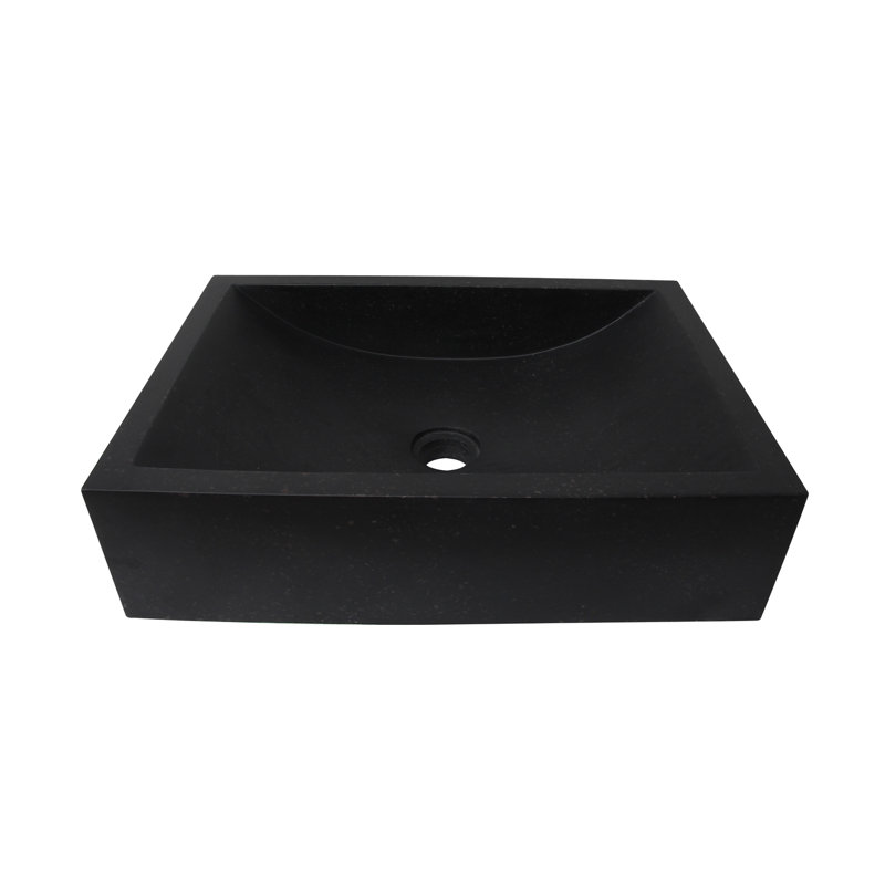 Barclay Eldon 13.875'' Concrete Rectangular Bathroom Sink, Black